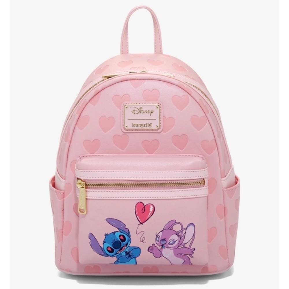 NWT DISNEY LILO & STITCH & ANGEL VALENTINE LOUNGEFLY MINI BACKPACK